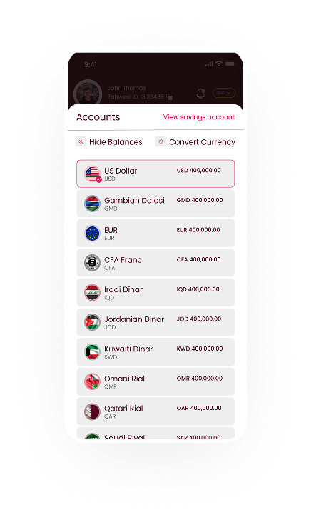 Tahweel app screenshot 1